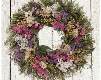 ANDALUCA Floral Sage All Natural Wreath 19inch