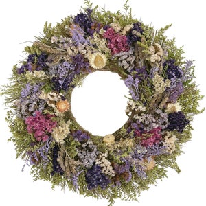 ANDALUCA Spring Floral Natural Wreath 20in