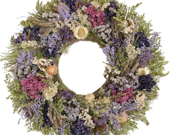 ANDALUCA Spring Floral Natural Wreath 20in