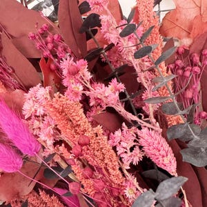 ANDALUCA Burgundy Bordeaux Dried Floral Bouquet 18in image 2