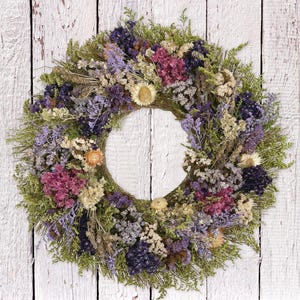 ANDALUCA Spring Florals Natural Wreath 19in