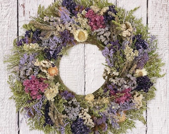 ANDALUCA Spring Florals Natural Wreath 19in
