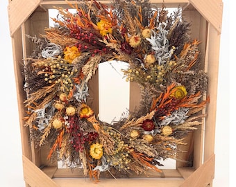ANDALUCA Palm Desert Sunset Dried Floral Wreath