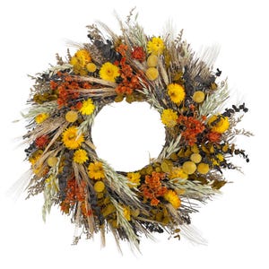 ANDALUCA Santa Barbara Harvest All Natural Fall Floral Wreath