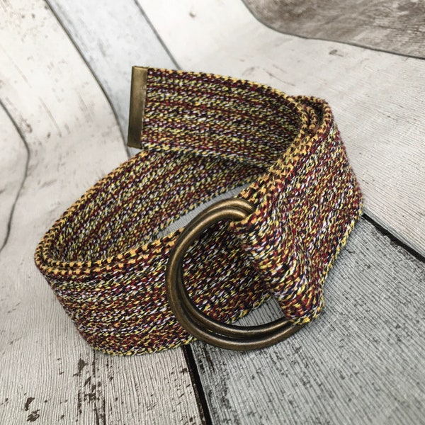 D Ring Canvas belt, 1.5" Cotton Webbing belts, Gift For Women or Men, Unısex Fabric Belt, Colorful Belt for all Seasons