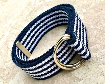 NWT SERO Mens Medium D Ring Plaid Fabric Belt Medium Cotton  display picture 2