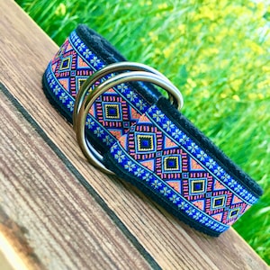 Blue & Leon Pink Fabric Belt, Summer Cloth Belt For Women, Cotton Woven Belt With Nickel D Ring, Gift For Her, Women Gift İdeas