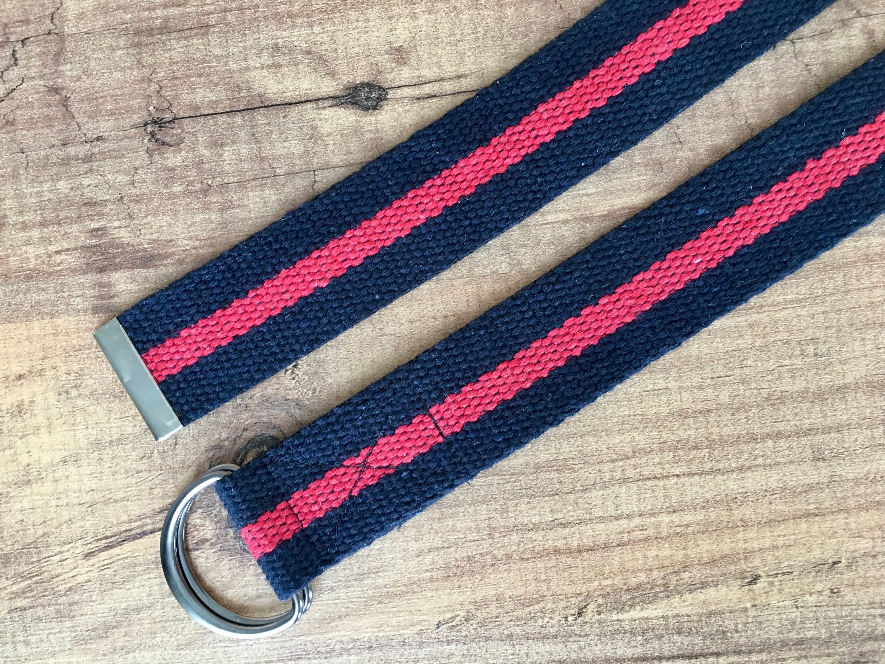 Perry Piglet Boston Hog Wild Pig Belt Womens XS Navy Blue Canvas D-Ring USA OOAK Amazon.com: Navy & White Cotton Webbing D-Ring Belt, 1.5  main image 2