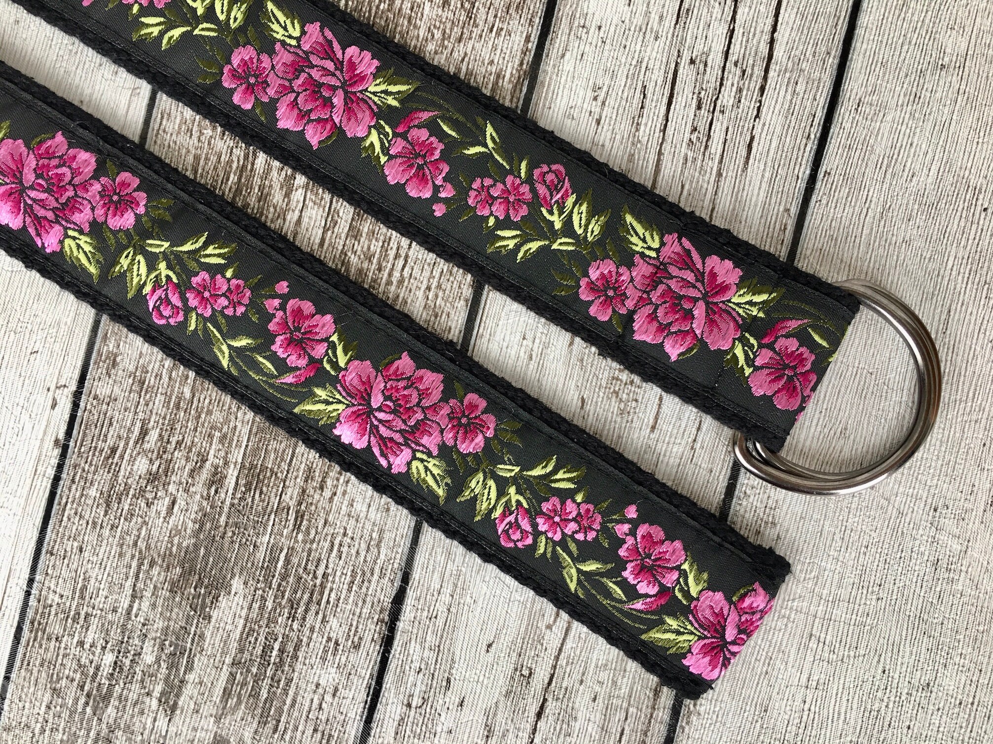 Flower Jacquard Ribbon Fabric Belt, Cloth Belt for Womens 
