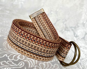 5831 Cotton Corduroy Double D Ring Belts Classic Comfort Soft Stylish Women main image 4