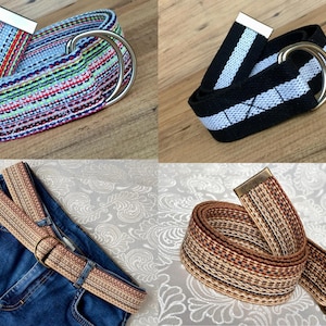 Women and Men D Ring Canvas Belt,1.5