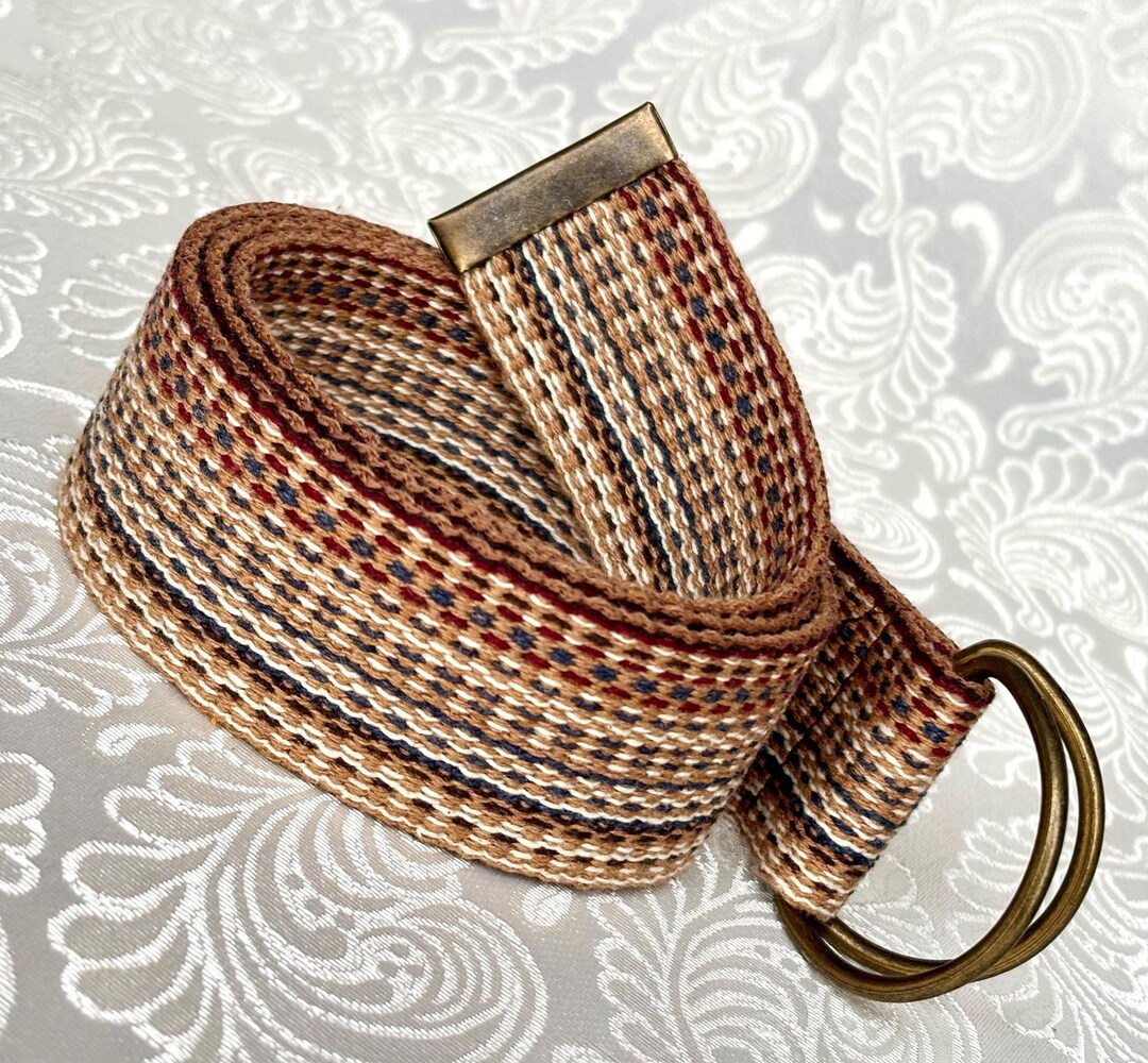 D Ring Belt in jacquard canvas