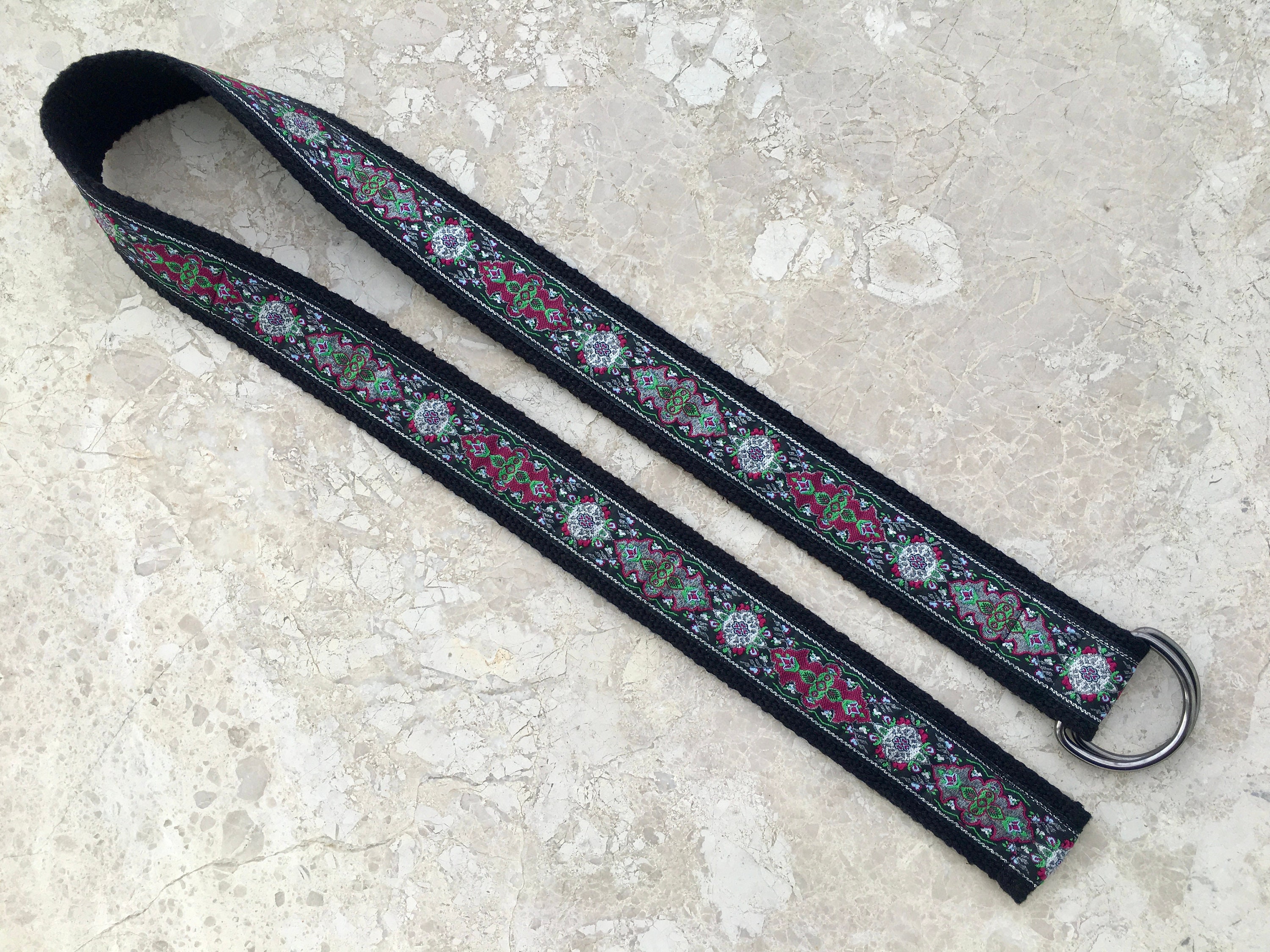 Fuchsia Black Women Belt Black Cotton bing Belts Jacquard Etsy Canada