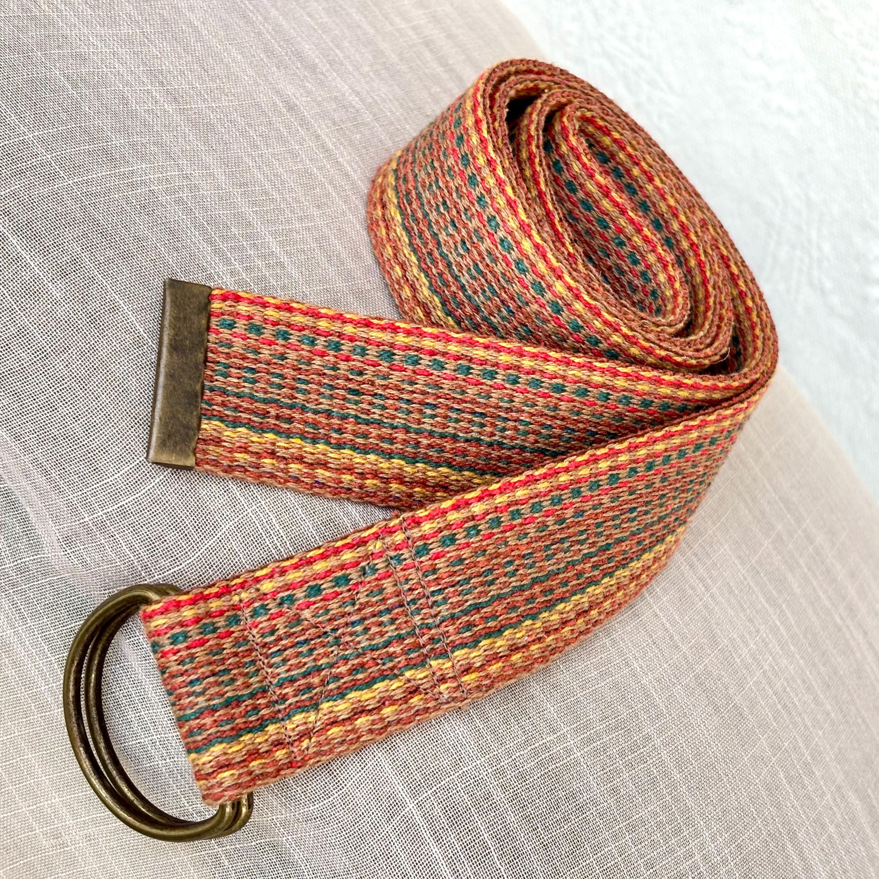 2249 Cotton Woven Stripe Waist Belt Double D Ring Multicolored Girl Teen il_fullxfull.5083821140_ceej.jpg main image 3