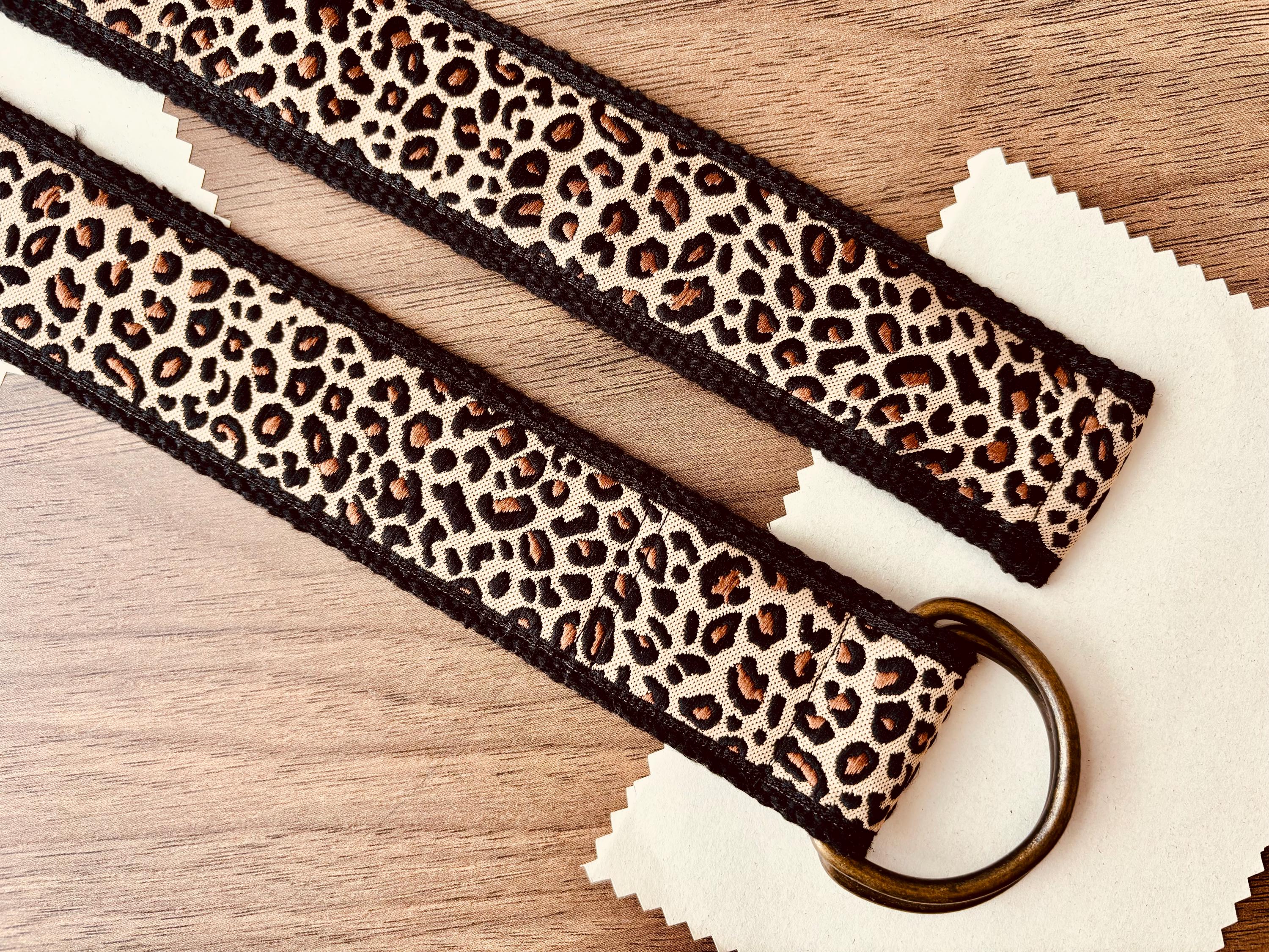 Furry Leopard Print Vegan Belt (U412) Neighborhood - 3cm Leopard-Print Faux Fur Belt - Animal  main image 3