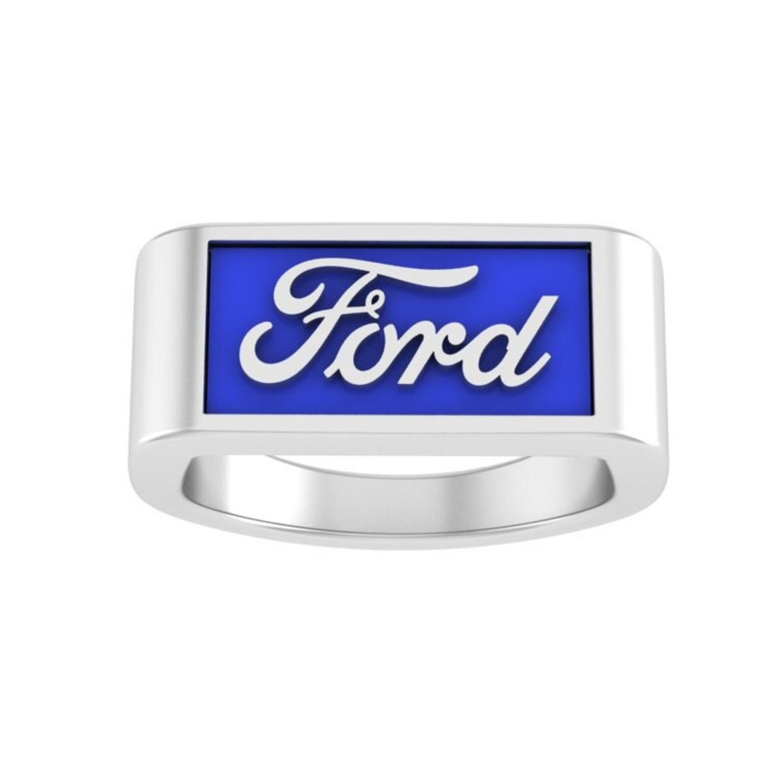 Ford Silver Ring Classic Ford Logo Jewelry Solid Etsy