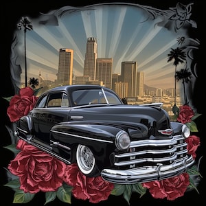Chevrolet Fleetline Fleetmaster Deluxe Lowrider Chevy Bomb Low Rider Wall Poster Artwork Printable Digital Download svg png jpg pdf