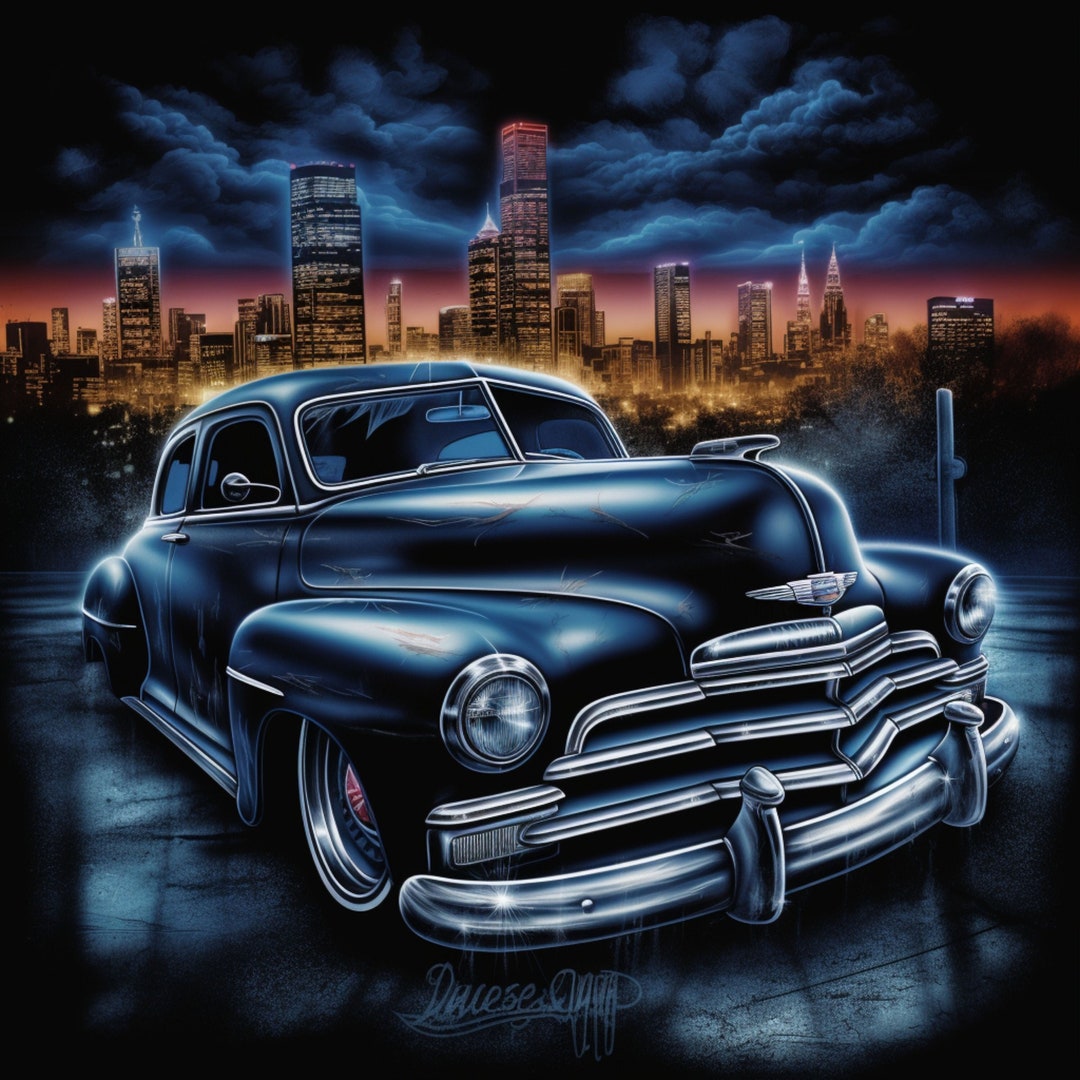Chevrolet Fleetmaster Lowrider Bomb Car Low Rider Wall Art Poster