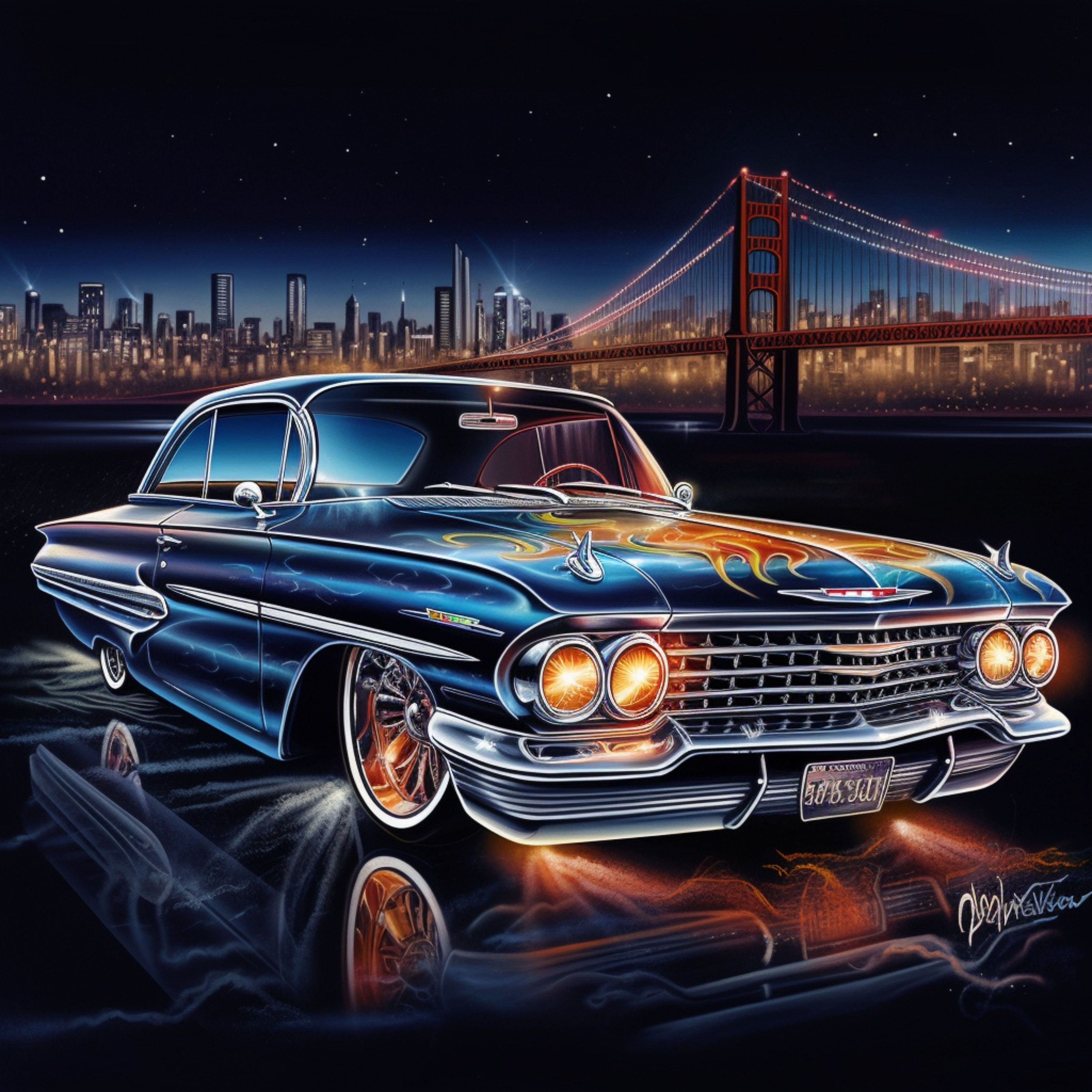 Lowrider Cars Art