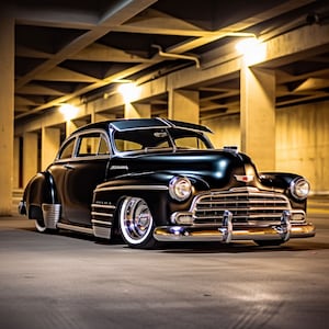 1948 Chevrolet Fleetline Lowrider Bomb 1946 1947 Chevy Low Rider Car Art Man Cave Wall Poster Printable Digital Download svg png jpg pdf