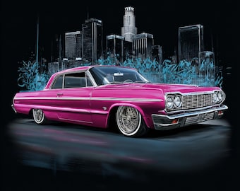 ☆スーパークール キャデラック インパラ LED ピクチャー ネオンアート☆ シボレー インパラ Impala 64 ネオン 看板 58 59 60 61 62 63 ベルエア