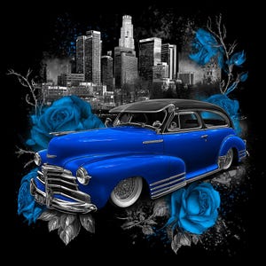 Chevrolet Fleetline Fleetmaster Deluxe Lowrider Chevy Bomb Low Rider Art Wall Poster Artwork Printable Digital Download svg png jpg pdf