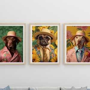 Dog Portrait 10 High Quality PNG Funny Pet Art Dog Print Printable Art Digital Print Dog Commercial Art Funny Animals Art Pet Portrait