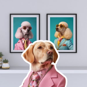 Dog Print, Dog Portrait, 10 High Quality PNGs, Pet Portrait, Digital Art, Dog Art, Funny Dog Print, Printable Art, Digital Print, Commercial
