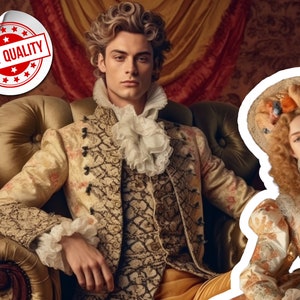 Renaissance Portrait, Historical Portrait, Royal Portrait, Human Portrait, Custom Men Women Portrait, Custom Royal Portrait from Photo