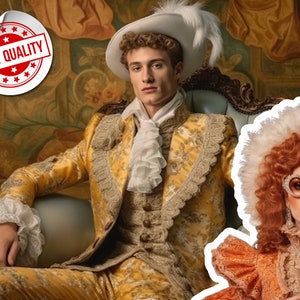 Renaissance Portrait, Historical Portrait, Royal Portrait, Human Portrait, Custom Men Women Portrait, Custom Royal Portrait from Photo