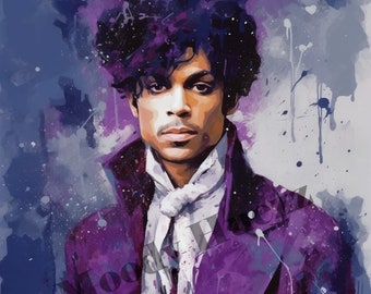 Prince Purple Rain Digital Wall Print, Prince Downloadable Print, Gift for Him, Gift for Her - INSTANT DOWNLOAD