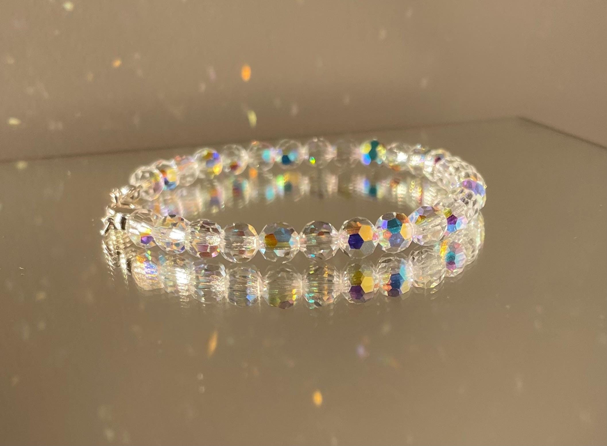 Clear Crystal Wedding Bracelet - Elegant Sparkly Jewelry for Bridesmaids & Formal Events