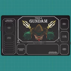 Tequila Gundam Playmat ~24&quot;x14&quot; Gundam Card Game TCG