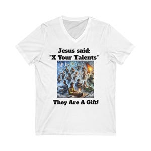 Unisex Jersey Short Sleeve V-Neck Tee - Religious Clothing