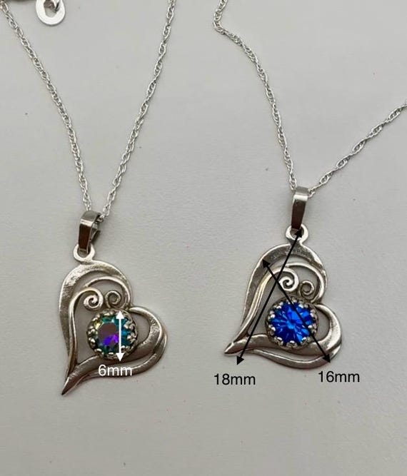 DEPHINI - Collana A Forma Di Cuore Bianco - In Argento Sterling 925 - Con Ciondolo In Cristallo Di Zirconia Cubica - Fine Jewellery Love - Zirconia Cubica - Regalo Per Donne - Foto 5