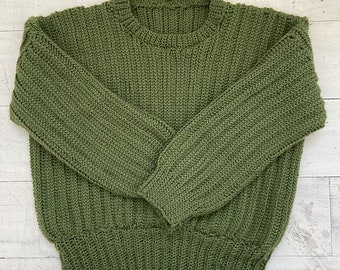 The Treshe Sweater Crochet Pattern, Long Sleeve  DIY Sweater