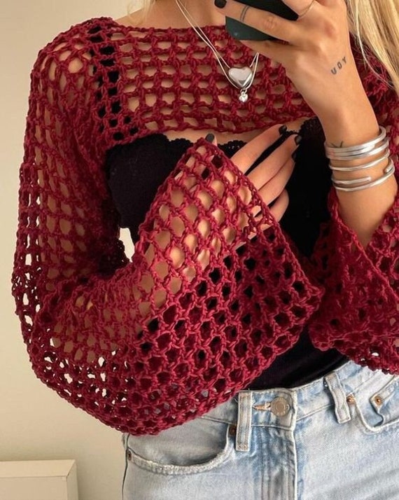 Tutorial] Crochet Mesh Crop Top and Pants