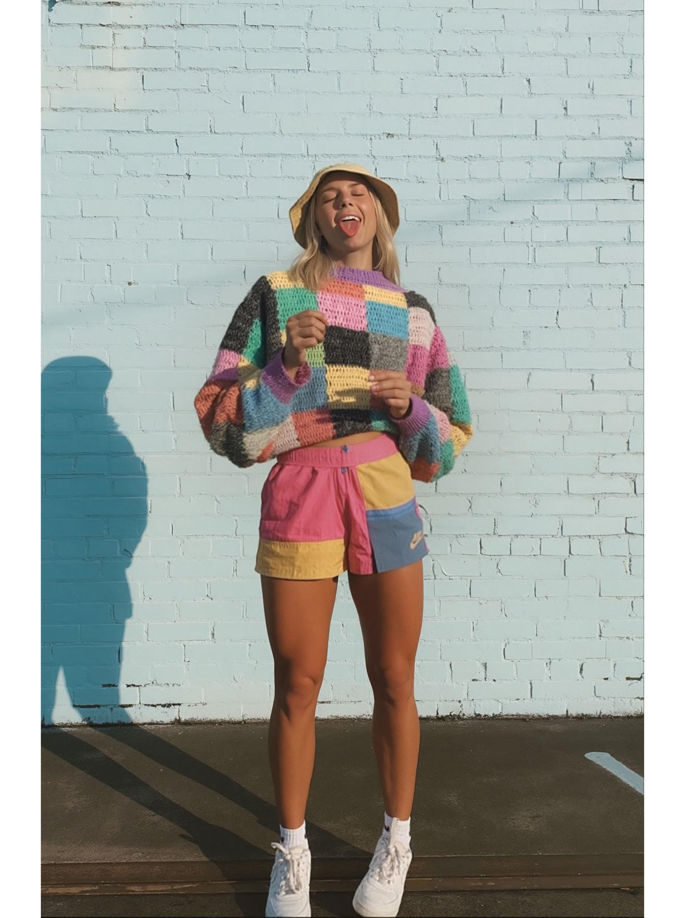 Checkerboard Patchwork Sweater Pattern