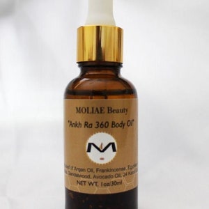 Ankh Ra 360 | Moroccan Argan Oil | Frankincense | Sandalwood | Egyptian Rose Petals | 24kt GOLD Leaflets