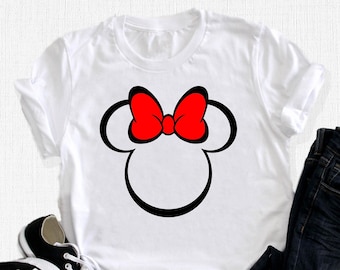 Minnie Mouse Shirt, Minnie Bow Tee, Disneyworld Women T-Shirt, Disney Mouse Tee, Birthday Gift, Disneyworld Gift for Friend, Minnie Trip Tee