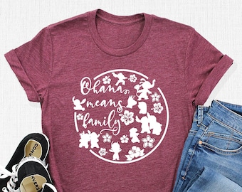 Ohana Means Family Shirt, Disney Stitch T-Shirt, Disneyworld Vacation Gifts, Lilo And Stitch Tee, Vacay Mode Trip Tee, Disney Traveler Gifts