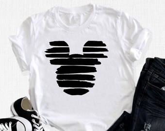 Mickey Head Disney T-Shirt, Mickey Paint Tee, Sunset Mickey Outfit, Disneyland Mickey Tee, Family Travel Shirt, Mickey Mouse Gift for Friend