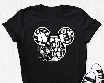 Disney Stitch T-Shirt, Ohana Means Family Shirt, Disneyworld Vacation Gifts, Mickey Head Tee, Vacay Mode Trip Tee, Disneyland Traveler Gifts