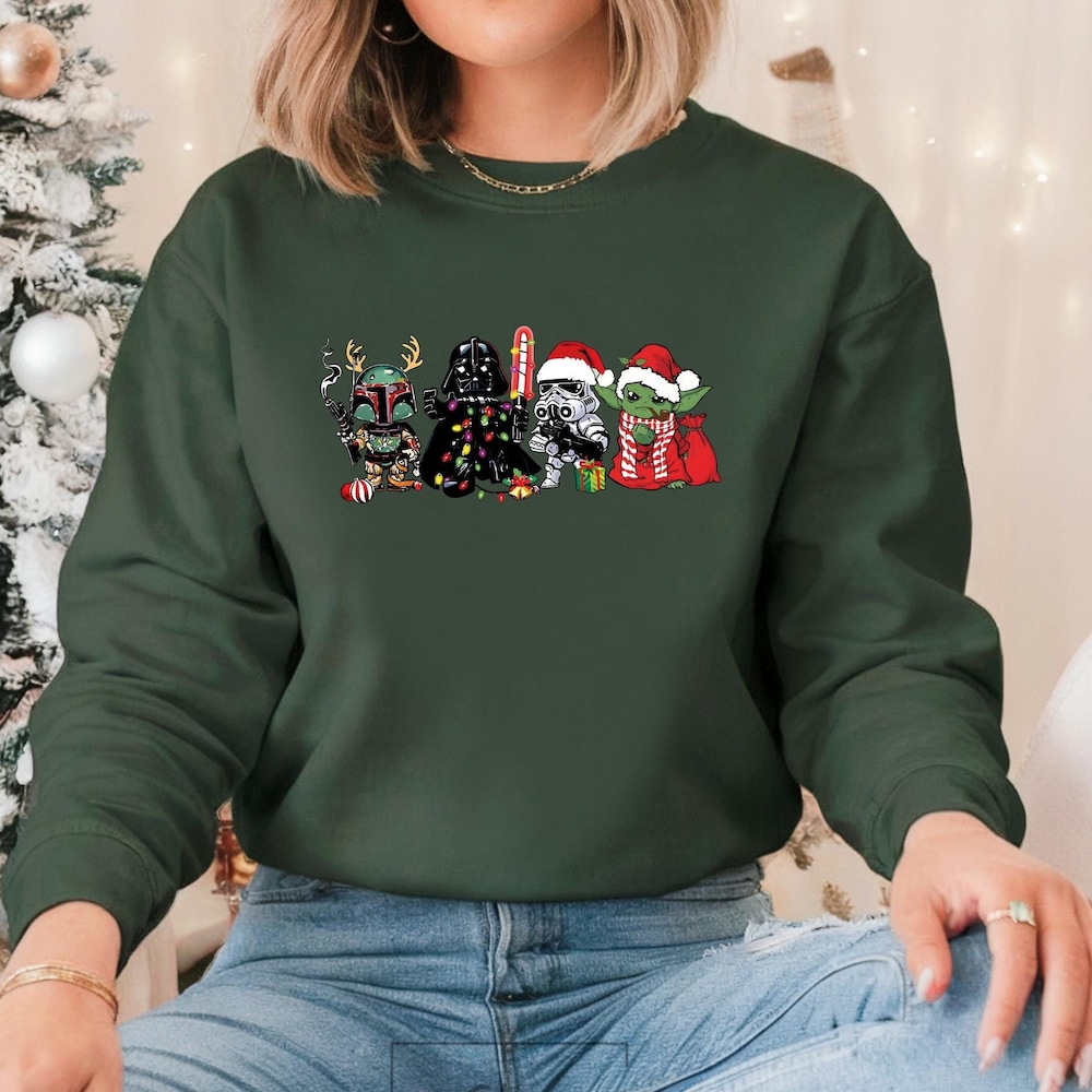 Disney Sweatshirts, Star Wars Christmas, Star Wars Sweatshirts, Disneyland Sweatshirts, Christmas Sweatshirts, Christmas Gift New Fashion