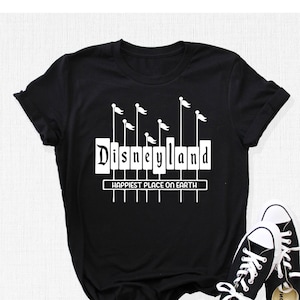 Happiest Place On Earth Shirt, Disneyland Flags Shirt, Walt Disney T-Shirt, Disneyworld Family Tee, Gifts for Friends, Funny Disney Trip Tee