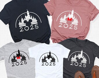 Disney Castle 2025 T-Shirt, Disney Matching Shirt, Mouse Head Shirt, Disney Vacation Tee, Disney Tee, Disney Family Outfit, Walt Disney Gift