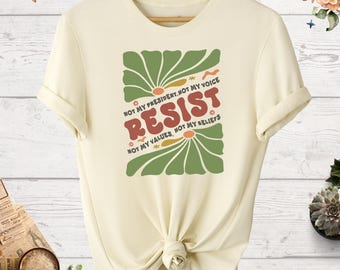 Subtle Floral Anti Trump Shirt, Trump Floral Shirt, Protest Trump Shirt, Resist Trump Shirt, FDT Tee, Anti Trump Apparel, Anti Trump Outfit