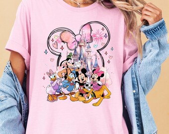Disneyland Princess Castle T-Shirt, Magical Kingdom Characters Shirt, Fairytale Disney Crew Minnie Shirt, Family Park Summer Shirt
