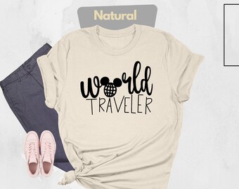 World Traveler Shirt, Mickey Head Gift, Disney Mouse Shirt, Disney Family Shirt, Walt Disney T-Shirt, Disney Trip Shirt, Disney Vacation Tee
