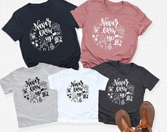 Never Grow Up Disney Shirt, Never Grow Up Shirt, Disney Trip Tee, Disney Vacation Shirt, Disney Group Shirt, Disney Gifts for Friend